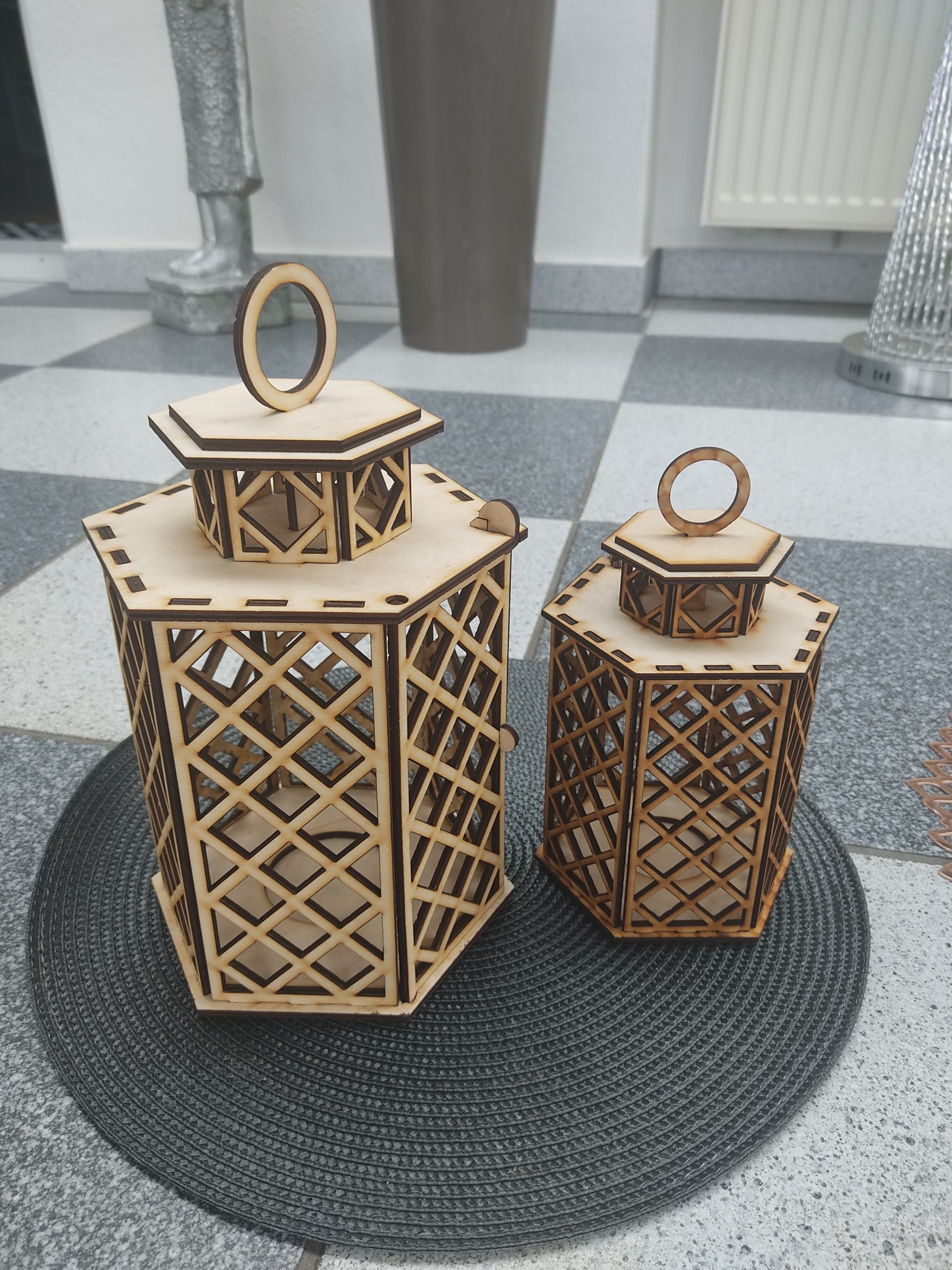 Deko Laterne aus Holz für Weihnachten Lasercut24 Dekoartikel aus Holz