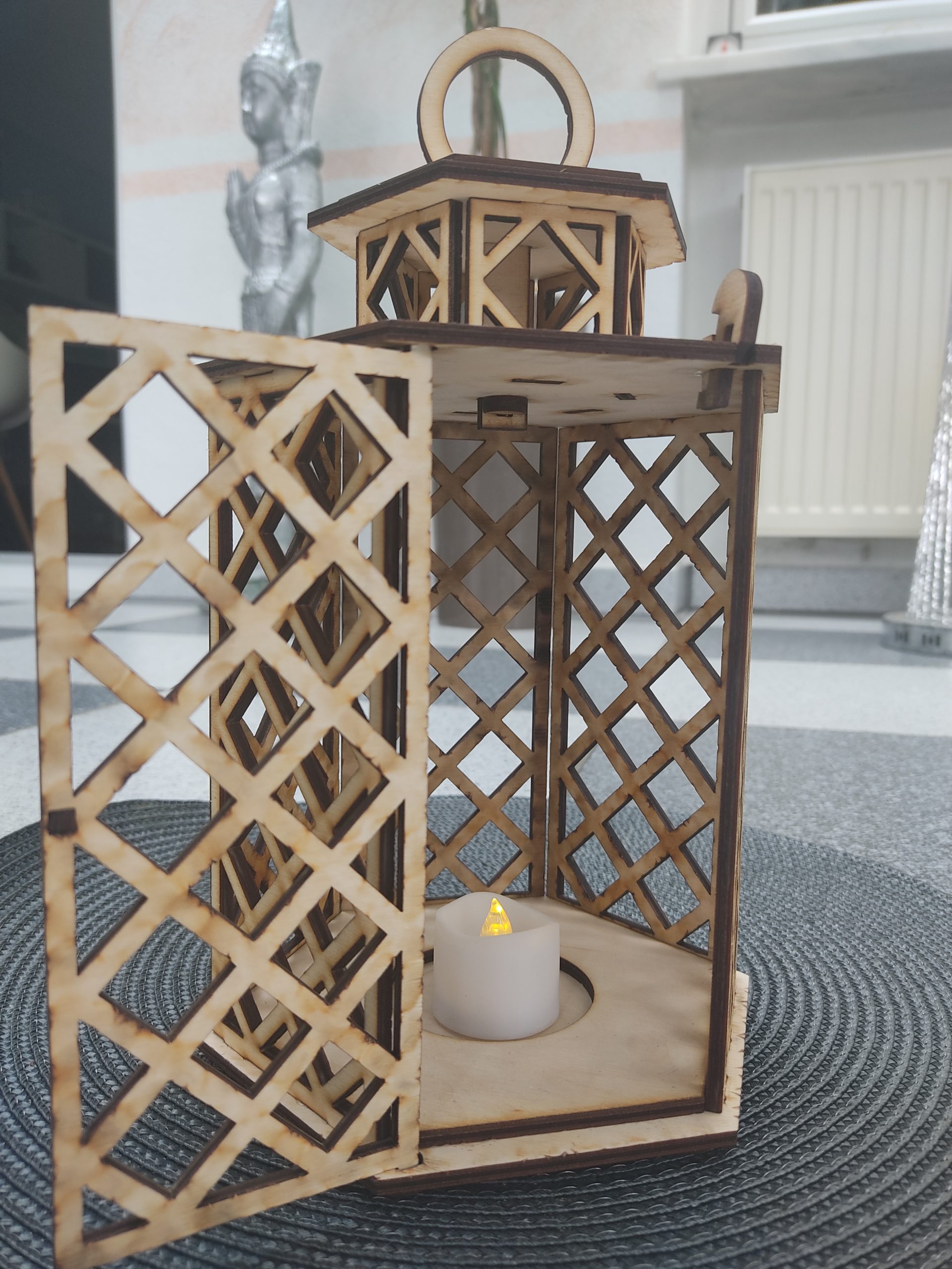 Deko Laterne aus Holz für Weihnachten Lasercut24 Dekoartikel aus Holz
