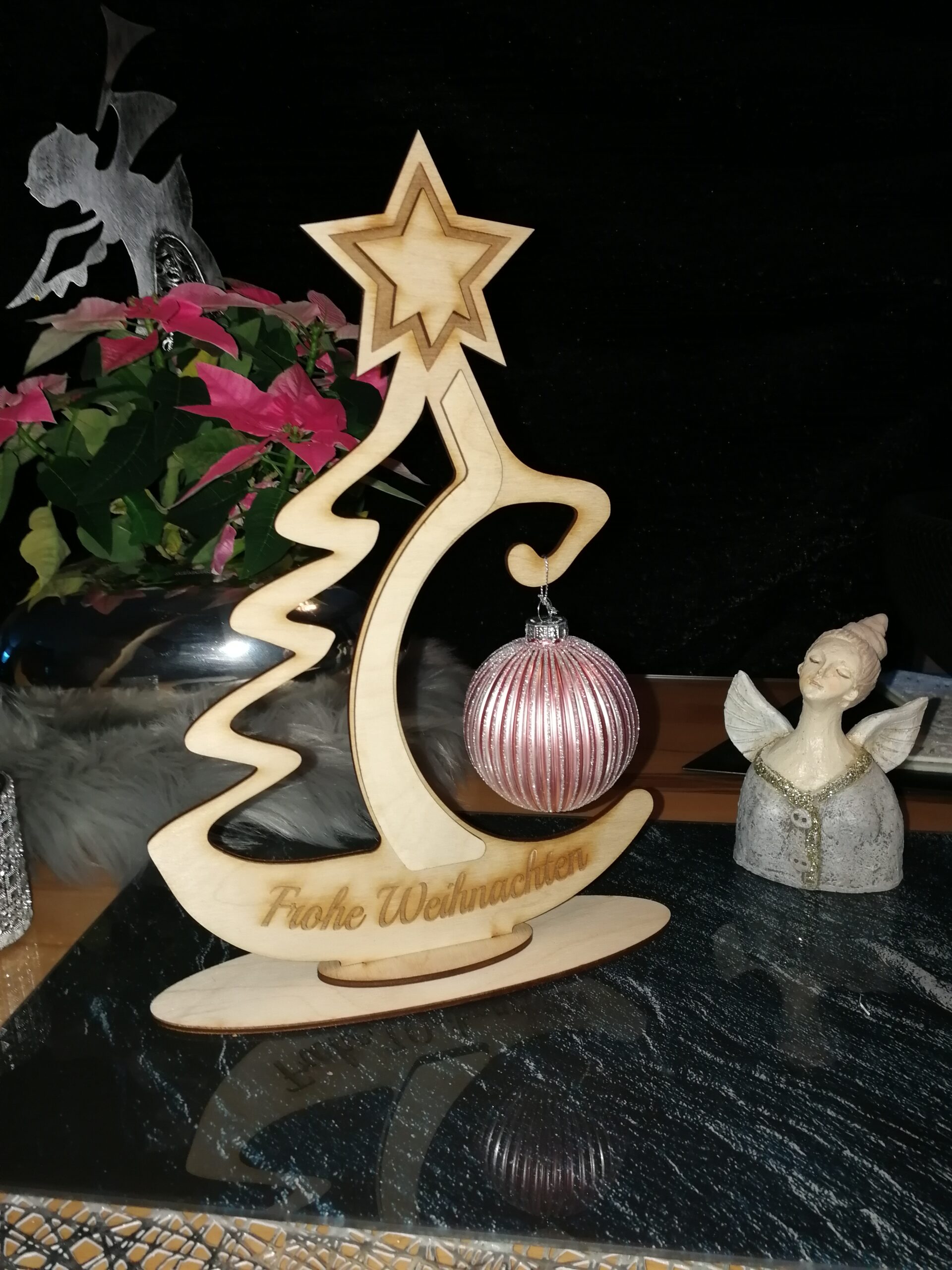 Weihnachtsbaum Variante 4 Weihnachtsdeko aus Holz Lasercut24